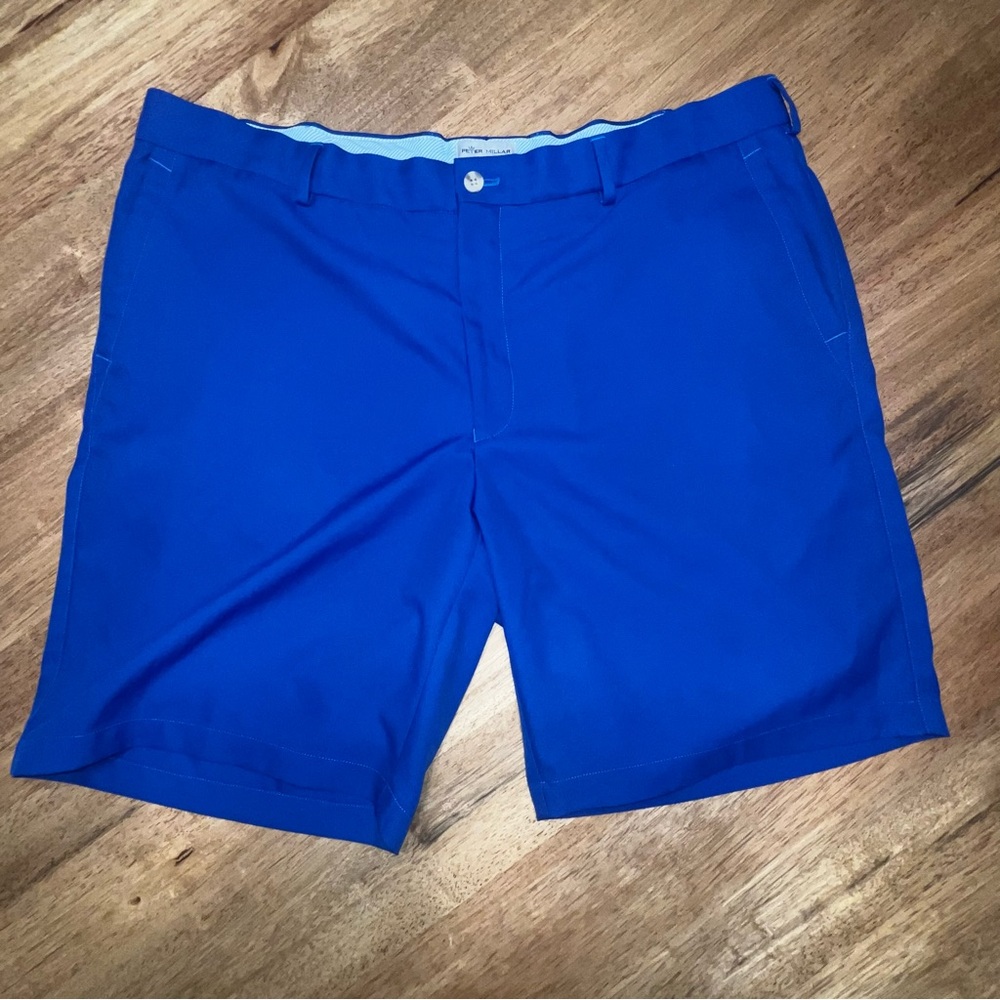 Peter Millar Shorts Mens 40 Blue Crown Sport Salem Performance Golf Preppy Chino